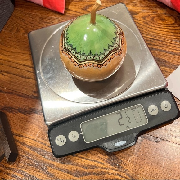 Handcrafted Green and Brown Decorative Gourd Mexican Folk Art Laquered - Picture 6 of 6